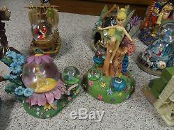 13 Disney Musical Snow Globe Captain Hook Peter Pan Beauty Beast Alice Mermaid