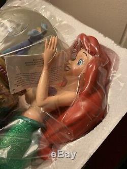 ARIEL Disney Little Mermaid MUSICAL Snow Globe Under The Sea Song. New Read