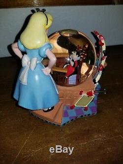Alice In Wonderland 50th Anniversary Disney Snow Globe Music Box, Beautiful