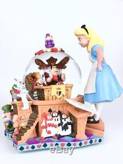 Alice In Wonderland 50th Anniversary Disney Store Snow Globe Musical