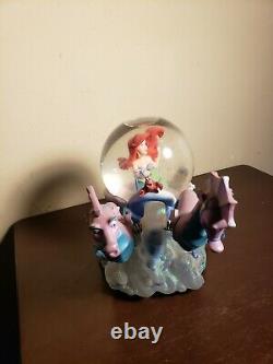 Ariel little mermaid with Seahorses Musical Snow Globe Disney