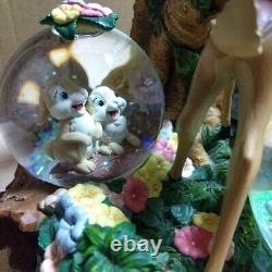 BAMBI miss bunny multi mini Globes Disney snow globe Rare Used BAMBI Disney