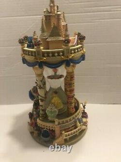 Beauty and the Beast Hourglass Castle Snow Globe Dome Musical Light Up