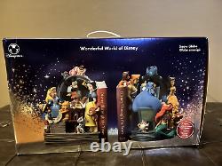 Brand New in Wrapping The Wonderful World Of Disney Bookends Musical Snow Globes