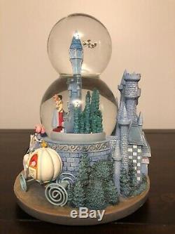 DISNEY Cinderella Wedding Castle Two-Tiered Snow Globe
