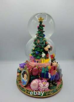 DISNEY Mickey & Friends Glory Holiday Double Bubble Snow Globe