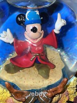 DISNEY Mickey Mouse FANTASIA THE SORCERER'S APPRENTICE Musical Snow Globe