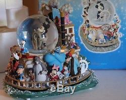 DISNEY Mickey's 75th Anniversary Steamboat Ride musical snow globe
