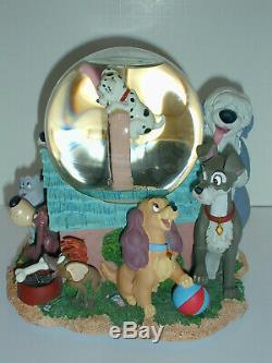 DISNEY'S DOGS Musical Snow Globe in Original Box