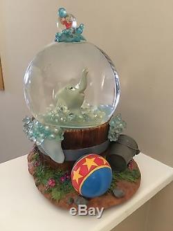 Disney Store Exclusive Dumbo & Timothy Motion Musical Snow Globe Rare