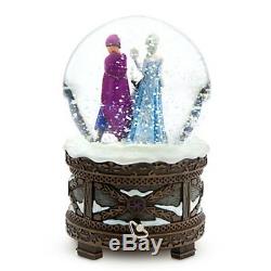 Disney Store Frozen Elsa Anna Olaf Musical'let It Go' Snowglobe Snow Globe-nib