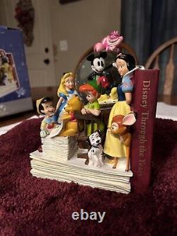 DISNEY THROUGH THE YEARS VOLUME 1 MUSICAL BOOKEND SNOW GLOBE WithBLOWER