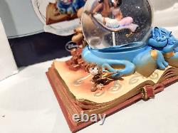 Discontinued Rare HTF Disney Aladdin Snow Globe Jasmine Genie Hallmark