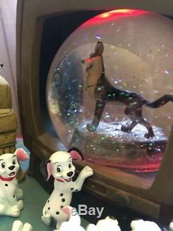 Disney 101 Dalmatians Collectible Snowglobe Motion and Light RARE