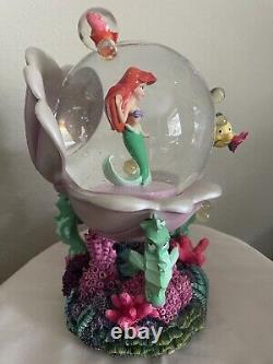 Disney 1988 Little Mermaid Ariel Under The Sea Tune Musical Snow Globe #27736