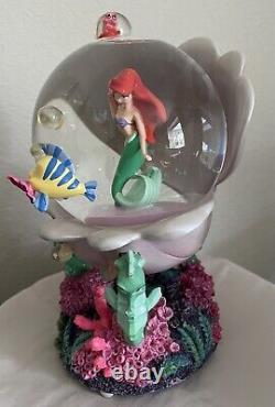 Disney 1988 Little Mermaid Ariel Under The Sea Tune Musical Snow Globe #27736