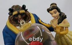 Disney 1991 Beauty & The Beast 10 inch tall Musical Snow Globe withOriginal Box
