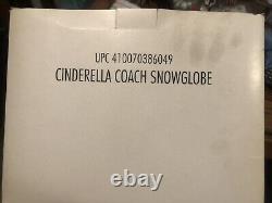 Disney 50th Anniversary Cinderella Stagecoach musical snow globe SD4
