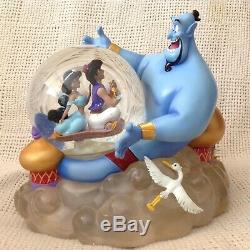 Disney ALADDIN JASMINE & GINNIE Musical Motion Figurines SnowGlobe-MIB