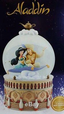 Disney Aladdin And Jasmine Musical Snow Globe A Whole New World Euc