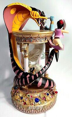 Disney Aladdin Arabian Nights Lightup Hourglass Snow Globe Musical 12h Preowned