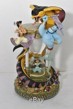 Disney Aladdin Hourglass Musical Snow Globe Lights Up Arabian Nights