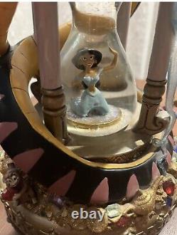 Disney Aladdin Hourglass Snow Globe With Tune Arabian Nights Original Box Incl
