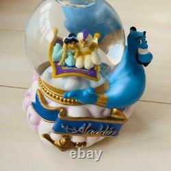 Disney Aladdin Jasmine Genie Figure Snow Globe Music Box Friend Like Me Sankyo