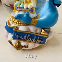 Disney Aladdin Jasmine Genie Figure Snow Globe Music Box Friend Like Me Sankyo