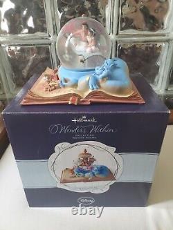 Disney Aladdin Water Snow Globe Jasmine Genie Hallmark Discontinued Rare HTF