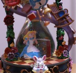 Disney Alice In Wonderland Snow Globe Dome Music Box 25th Anniversary Limited