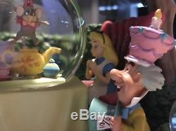 Disney Alice In Wonderland Tea Party Unbirthday Musical Snowglobe RARE