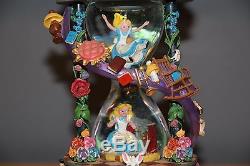 Disney Alice in Wonderland I'm Late Down the Rabbit Hole Hourglass Snowglobe