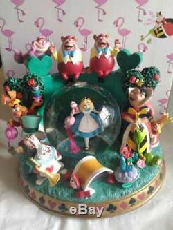 Disney Alice in Wonderland Rotating snow globe music box figure Cute products