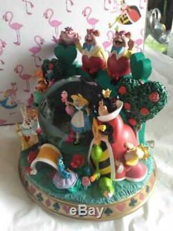 Disney Alice in Wonderland Rotating snow globe music box figure Cute products