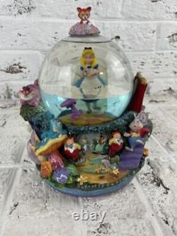 Disney Alice in Wonderland Snow Globe Dome Music Box Discontinued Item