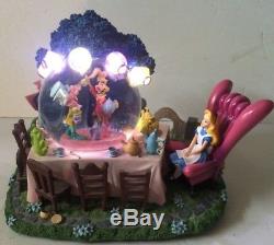 Disney Alice in Wonderland Tea Party Snowglobe Pristine & Rare