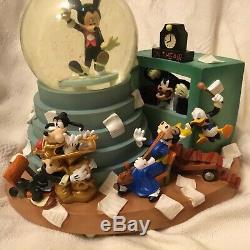 Disney Auction Mickey Mouse Symphony Hour Musical Figurines Blower SnowGlobe-MIB