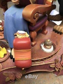 Disney BEAUTY & the BEAST 10th Anniversary Snow Globe Figurine HTF Rare READ