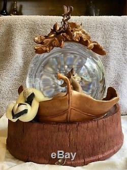 Disney Bambi 60th Anniversary Musical Snow Globe April Showers New Old Stock