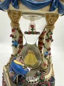 Disney Beauty And The Beast Hourglass Musical Snow Globe with Lights FLAWS