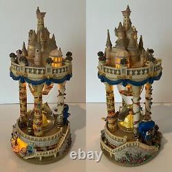 Disney Beauty And The Beast Hourglass Musical Snow Globe with Lights Flaws
