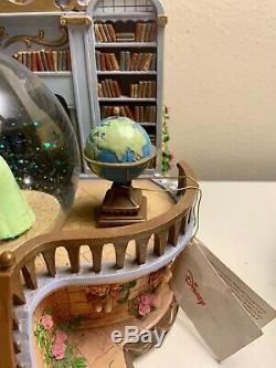 Disney Beauty And The Beast Library Musical Snow Globe 1991 Belle Princess