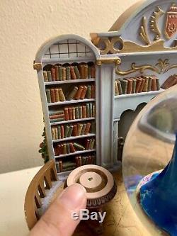 Disney Beauty And The Beast Library Musical Snow Globe 1991 Belle Princess