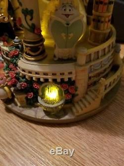 Disney Beauty And The Beast Light Up Musical Snow Globe Hourglass Music Amazing