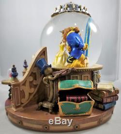 Disney Beauty And The Beast The Enchanted Love Musical Light Up Snow Globe Rare