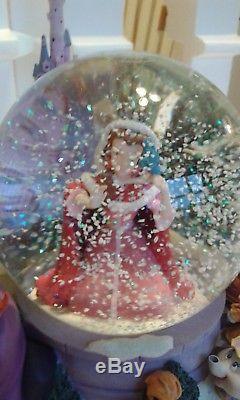 Disney Beauty And The Beast Winter Musical Snow Globe (Extremely Rare)