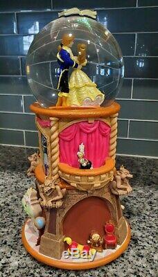Disney Beauty And The Beast pedestal Snow Globe