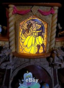 Disney Beauty And The Beast pedestal Snow Globe