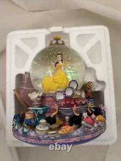 Disney Beauty & The Beast Be Our Guest Musical Snow Globe VINTAGE 1991 Belle